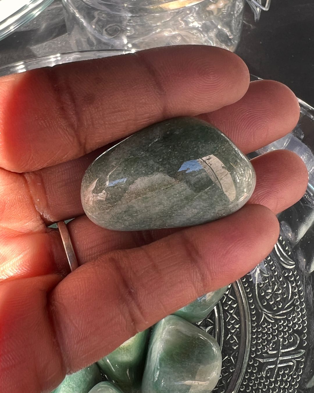 Green Quartz Tumbled Gemstone