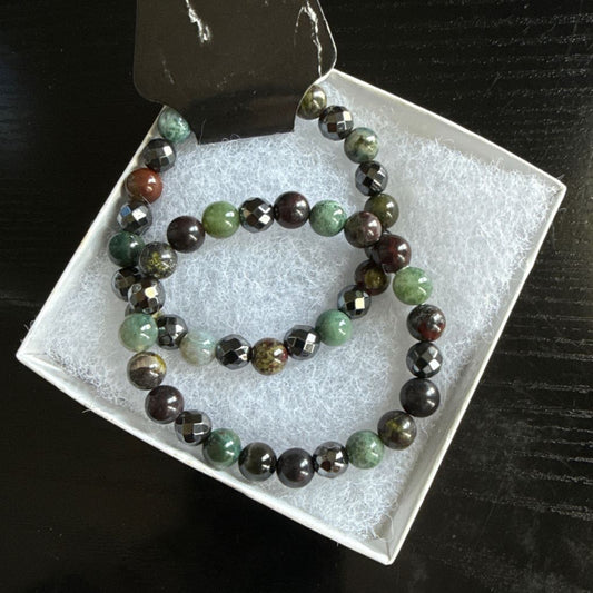 Dragons Blood, Australian Dragons Blood, and Bloodstone Bracelet