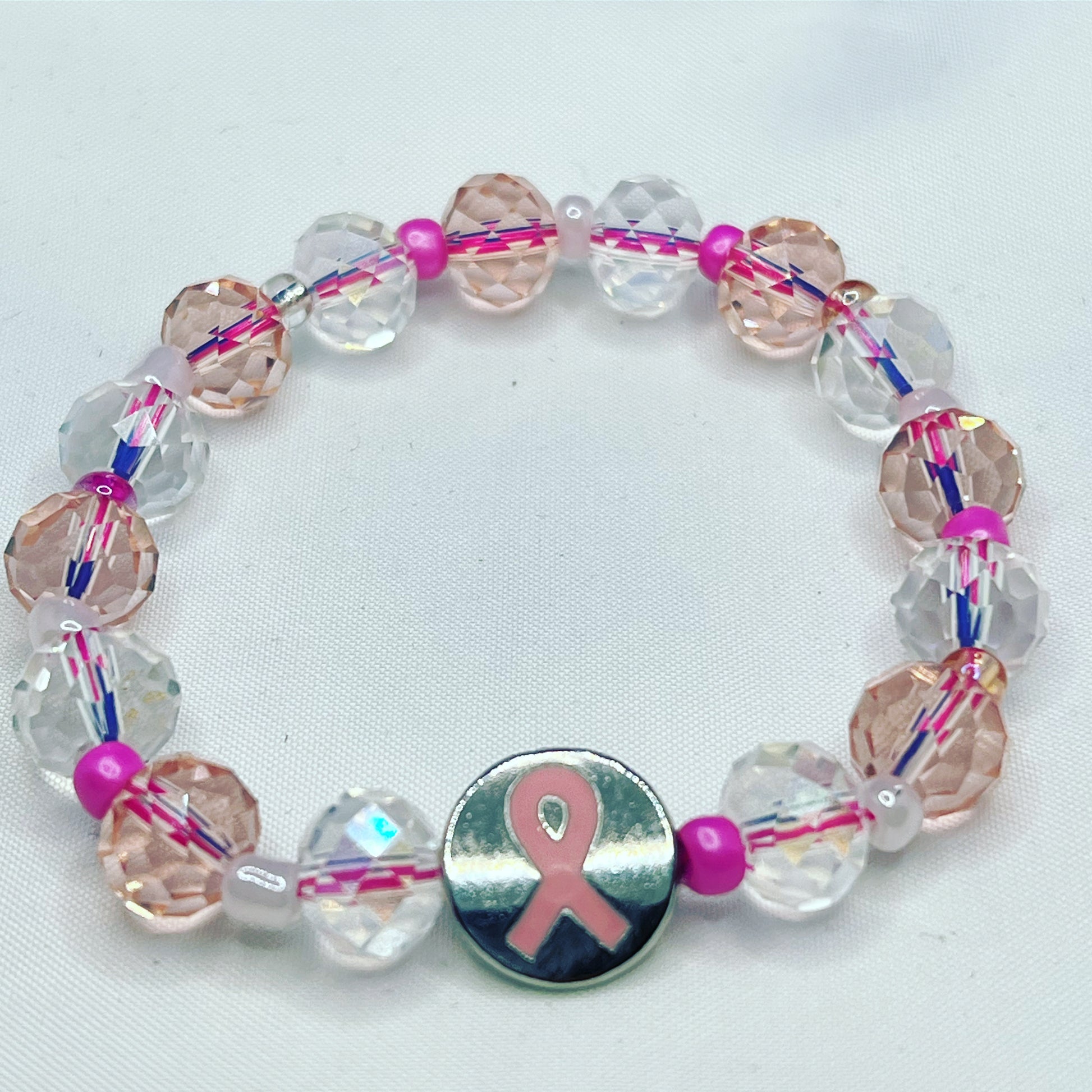 Breast Cancer Awareness Pink Ribbon Bracelets image 1